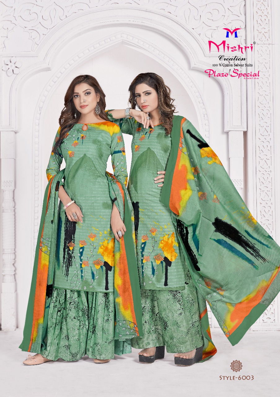 mishri plazzo vol 6 Lateast Fancy Festivel Wear  Designer Pure Cotton Printed Dress Material